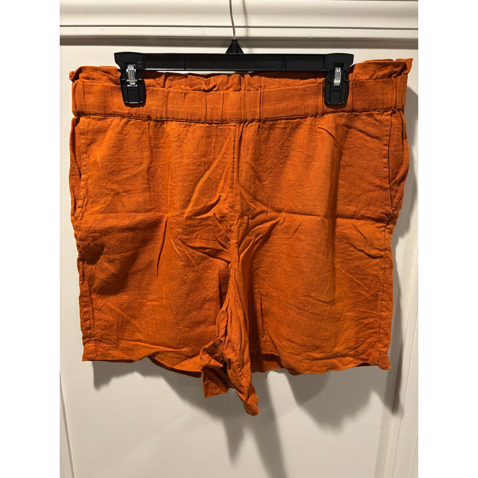 Jason Wu Linen Blend Shorts Pumpkin Size Medium